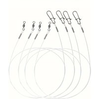12Pcs Fluorocarbon Fishing Leader with Snaps, Strong & Abrasion-Resistant for Saltwater Freshwater Fishing Line