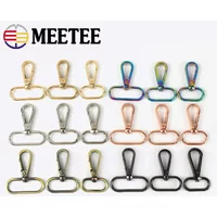 Meetee 5/10 Stück Metall-Hundehalsband-Verschlüsse, 16/20/25/32/38 mm, Taschengurt-Anschluss, Haken, Schnallen, Carbiner-Snap, DIY-Hardware-Zubehör