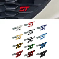3D Metal ST Front Grille Emblem Badge Car Rear Trunk Auto Sticker For Ford Focus Mondeo Fiesta Edge Escort MK2 MK3 MK4 MK5 MK7