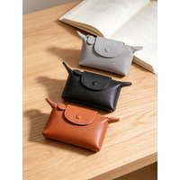 Retro Lychee Texture Women's Clutch Bag, Portable Snap Button Zipper Design, Multi-functional as Coin Purse, Card Holder and Key