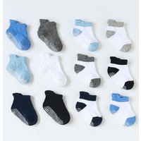 6 Pairs Baby Ankle Socks Non-Slip Floor Socks for Toddler Kids Boys Indoor Activities Learning to Walk