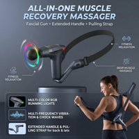 Hot Selling Multifunctional Muscle Relaxation Long-handle Massage Gun Remission Deep Tissue Percussion Body Electric Massage Gun