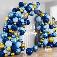 110Pcs Navy Blue and Gold Balloons Garland Arch Kit,for Graduation, Birthday, Baby Shower, Wedding,Celebration Party Decoration