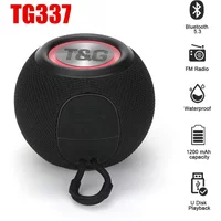TG337 Bluetooth Speaker Portable TWS Wireless Mini Bass Boombox LED Loudspeaker IPX7 Outdoor Music Player Support BT AUX FM TF
