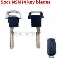 5pcs Car Smart Key Blank NSN14 Emergency Key Blade KR5TXPZ1 Proximity Keyless Blade Head for Nissan Versa Pathfinder Rogue Kicks
