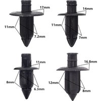 20x Car Plastic Fairing Rivet Setting Panel Fastener Clips 4 Size Mix Push Pin Auto Fastener 6mm 7mm 8mm Interior