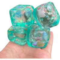 Mini Adults Squishy Ocean Blocks Stress Balls Autism Sensory Toy Stress Anxiety Relief Fidget Toys Maltose Water Ball Gifts Bulk