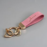 Personalized Custom Keychains DIY Name Laser Engraving Stylish Durable Faux Leather Modern Car Keychains Accessories Gifts