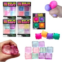 Schylling Needoh Nice Ice Baby 4 PCS Maltose TPR Glitter Non-toxic Squeeze Anti Stress Relief Anxiety Calming Sensory Fidget Toy