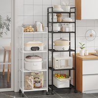 6-Story Metal Storage Rack, Multi-Layer Floor Standing Household Bathroom And kitchen Storage Rack, Microwave Storage Rack