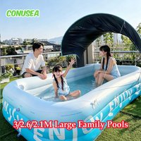 Large Pools for Adults Inflatable Swimming Pools 3/2.6/1.8//2.1M Removable Basen with Canopy Children's Outdoor Toys for Kids
