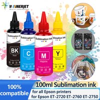 100ml Sublimation Ink 4Colors/Set For Epson All Printer ET-3700 ET-3800 ET-3850 ET-4800 ET-4810 ET-4850 ET-7700 printer ink