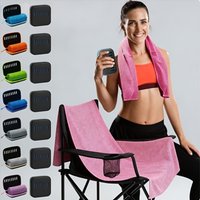 1pc Instant Cooling Towel with EVA Box, Quick-Dry Ice Towel for Neck Face, Sweat-Absorbent Breathable Microfiber for Yoga Golf T