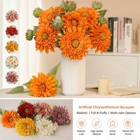 Artificial Sunflower Bouquet, Home Decor Fake Flowers, Living Room Bedroom Ornament, Wedding & Holiday Floral, Multiple Colors
