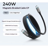 Cuktech Magnetic Weave Data Cable Type-C Fast Charging Applicable Various Types Mobile Phone Charging Cable 6a 240w In-Vehicle