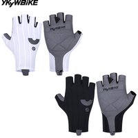 AliExpress YKYWBIKE Summer Cycling Gloves Half Finger Black Woven Striped Bicycle Sports Gloves Shock-absorbing Road Bike MTB White Gloves