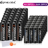 PALO 1,2 V AAA+AA wiederaufladbare Batterie 1100 mAh AAA HR03 NIMH-Batterie 3000 mAh AA HR6 NI-MH-Batterien für ferngesteuerte Spielzeuge