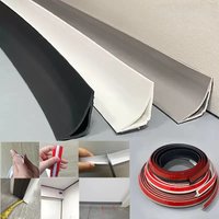 1pc 2mx3cm Ceiling Corner Line Strip Self-adhesive Skirting Decor Line Home Wall Anticollision Molding Line DIY Wall Sticker