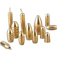 10 pcs Fishing Bullet Weights Stainless Brass Slip Sinker For Fishing Hook Fishing Lure Texas Rig Angled Threaded Bullet Sinker