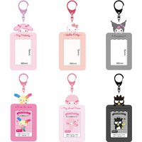 Sanrios Hellokittys Kuromi Scratch Proof Card Holder ID Badge Case Hard Plastic Protector for Student Employees Commuters Campus