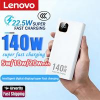 Lenovo 2026 500000mAh High Capacity PowerBank 140W Super Fast Charging Portable Battery Charger Supply for iPhone15-17 Samsung