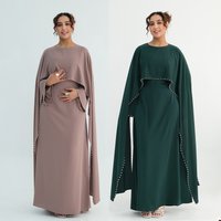 Eid Dresses Women Abaya Muslim Kaftan Jalabiya Ramadan Long Dress Beading Arab Long Robe Morocco Dubai Abayas Islam Vestidos