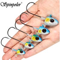 Spinpoler 7g-30g Köderhalter Jigköpfe mit breitem Spalt, langem Schaft, scharfem, starkem Angelhaken für Weichköder, Barsch, Hecht, Barsch, Küstenfischerei, Boot.