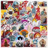 1 Pack Anime Sticker Fullmetal Alchemist Action Figures Edward Elric Winry Rockbell Character Model Decorative Supplies Gift Toy
