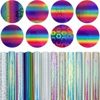 30x100cm Holographic Rainbow Adhesive Vinyl Indoor and Outdoor Christmas Home Window Decoration DIY Work with Cameo Craft Cutter