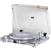 New Arrival Acrylic clear Body at Moving Cartridge Adjustable Pressure Tonearm Support BT/RCA/optic Access