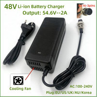 48V Charger Output 54.6V 2A Lithium Battery Charger for 48V Kugoo M4 Kugoo X1 M4 Pro Speedway Leger Mini 4 Pro