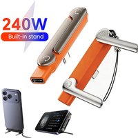 2 in 1 Type C Phone Charging Bracket Adapter 240W Fast Charge OTG Type-C Male to USB-C Female Converter For iphone17 16 Huawei