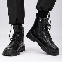Men's Leather Boots Four Seasons Outdoor Casual Hiking Boots Retro Fashion Work Boots Thick Bottom Ankle Boots Anti-slip 2024