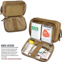 Tactical Molle EDC Pouch Utility Tool Waist Pack First Aid Kit Bag Double Layer Outdoor Emergency Pouch Hunting Survival