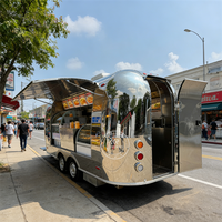 Mobile Food Truck Trailer Mobile Kitchen Pizza Barber Shop Street Concession Ice Cream Cart Food Truck Fully Equipped