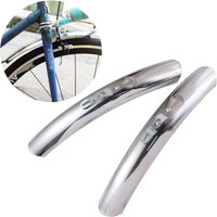 AliExpress maxgoods Stainless Steel Bike Front Rear Fenders Dustproof 700c 27'' Bicycle Mud Guard Retro Silver Color Road Bicycle Fender