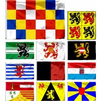 Drapeau de la Belgique, Anvers, Hainaut de Flandre, Brabant flamand, Brabant wallon, et Provins, Liège, Brabant Wallon