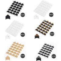 120PCS Corner Stickers Black Gold White Sliver Brown DIY Vintage Sticker Scrapbook Self-Adhesive Photo Album Accessories Decor