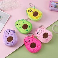 Cartoon Creative Avocado Wallet Cute Plush Backpack Pendant Fun Storage Coin Wallet Girl Wallet Birthday Gifts