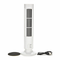 ABVI-USB Rechargeable Tower Fan, Cooling Portable Fan Standing Bellyless Fan Air Conditioner Bedroom Kitchen Office
