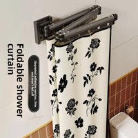 Punch-free Foldable Invisible Thickened Shower Curtain Waterproof Heat Insulation Partition Dry Wet Separation Accessory