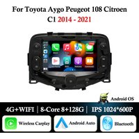 Android Auto pour Toyota Aygo Peugeot 108 citroën C1 2014 - 2021 Autoradio autoradio lecteur multimédia Carplay GPS Navi DSP