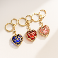 Zeldas Link Skyward Sword Red Heart Keychain Heart Containers Crystal Hearts Stones Pendant Keyring For Women Men Jewelry