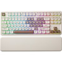 YUNZII B87 Heart Wireless Mechanical Keyboard, QMK/VIA Custom RGB Gaming Keyboard, Beauty Aesthetic Keeb, Wrist Rest for Win/Mac
