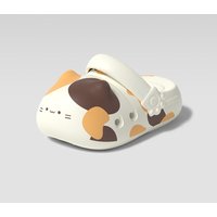 New Kawaii Calico Cat Clogs for Adult Women Comfy Odorless EVA Slippers Home Kitty Paw Summer Mules Sandals Woman Slides Shoes