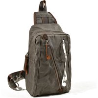 Waxed Canvas Chest Bag European Style Men Sling Bag Vintage Waterproof Small Knapsack For men