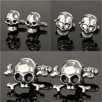 Personality Sinister Skull Cufflinks Skeleton Head Mens Cuff Links For Shirt Suit Tuxedo Blouse Sleeve Button