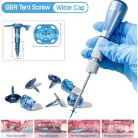 Dental GBR Bone Tent Screw Wide Cap Half Thread Tenting Screw Universal Handle DriverTip Guide Bone Regeneration Membrane Shield