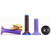 AliExpress NONE 1Pcs M4 M5 M6 Torx Flat Countersunk Head Screws Bolt Titanium Ti Bolts Screw Length 10mm~40mm for Bike Motorcycle Caliper Disc