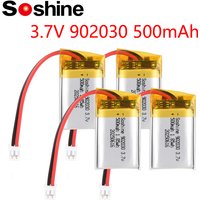 Soshine 902030 500mAh Battery 3.7V Lipo Lithium Polymer Batteries for Solar Light DVD Tracker Anti-theft Device GPS Massager